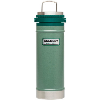 Термокружка Stanley Classic 0,47 л с кофе-прессом (10-01855-003), зелёная